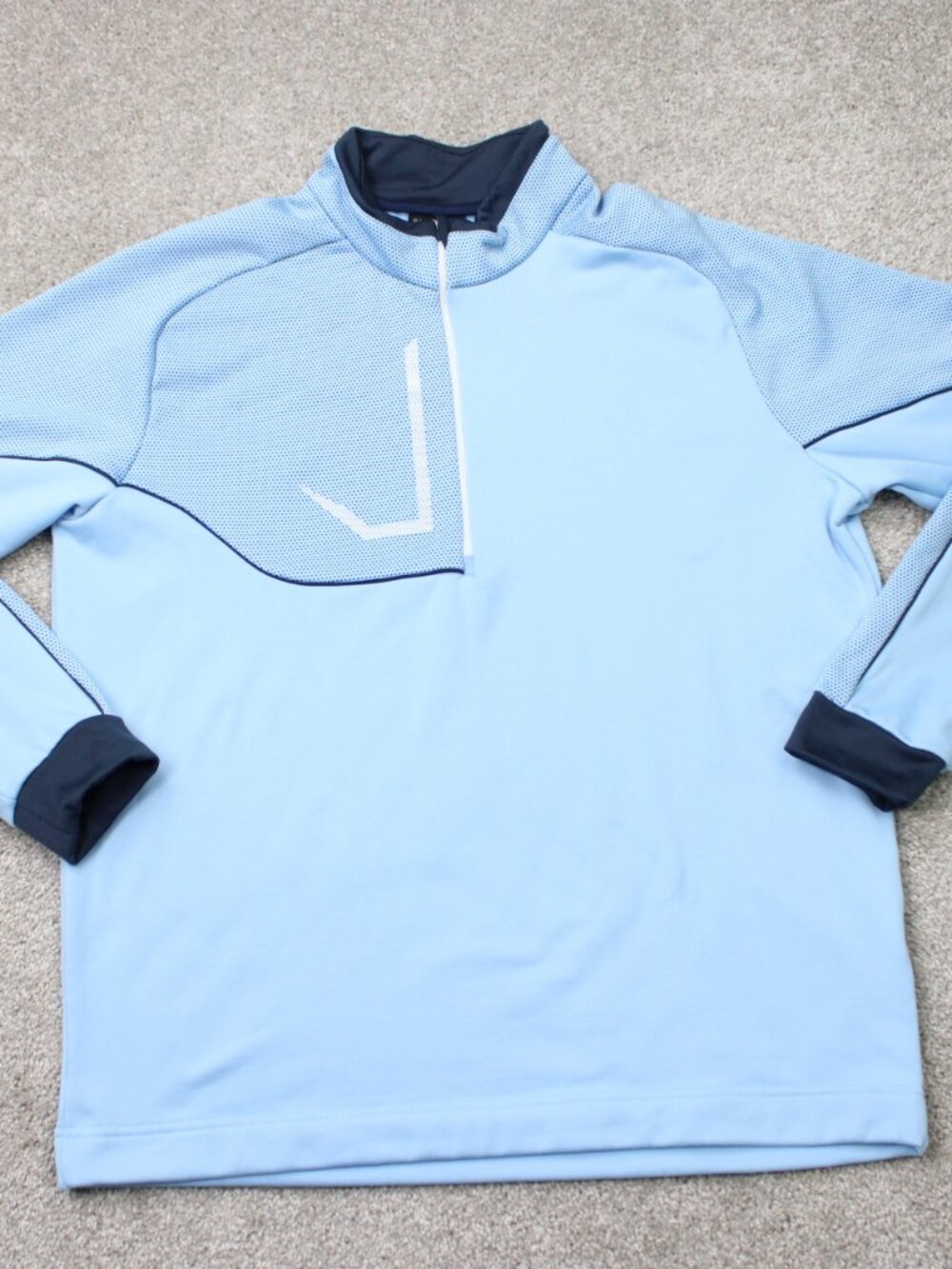 Galvin Green Shirt Mens XL Blue 1/4 Zip Golf Long Sleeve Polyester Stretch